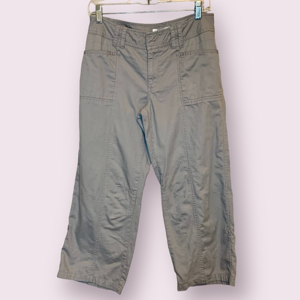 White House Black Market Olive Green Crop Utility Trousers